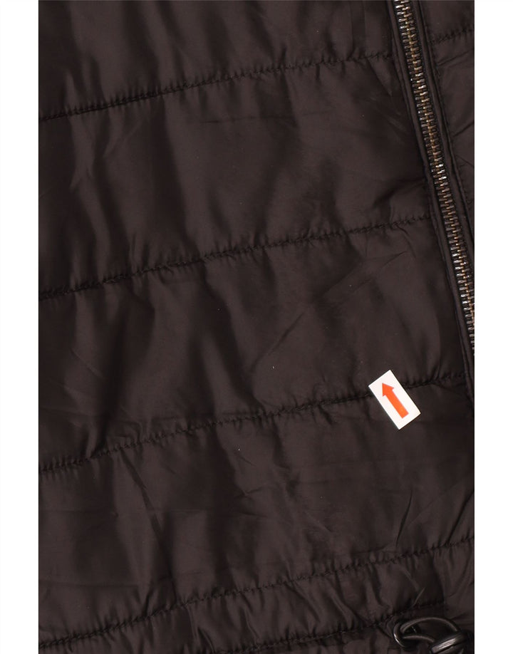 Женская стеганая куртка ZARA UK 10, маленький черный полиэстер