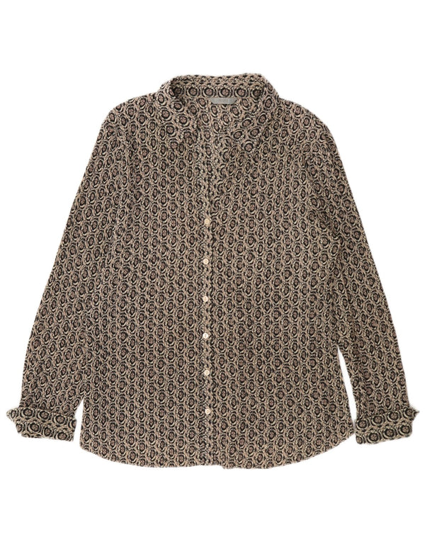 Женская деловая рубашка Marks & Spencer UK 18 XL Серая с геометрическим рисунком