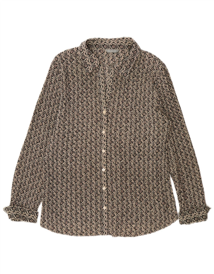 Женская деловая рубашка Marks & Spencer UK 18 XL Серая с геометрическим рисунком