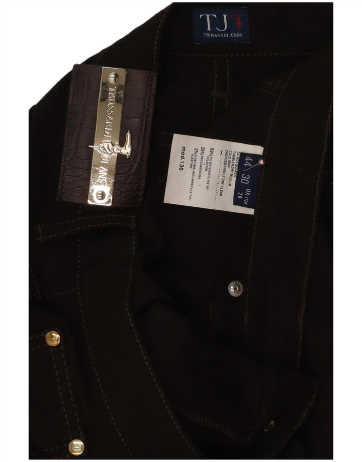 Trussardi Женские прямые повседневные брюки W28 L29 коричневые из полиэстера