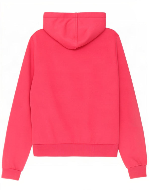 Puma Womens Zip Hoodie Sweater UK 10 Small Pink Cotton