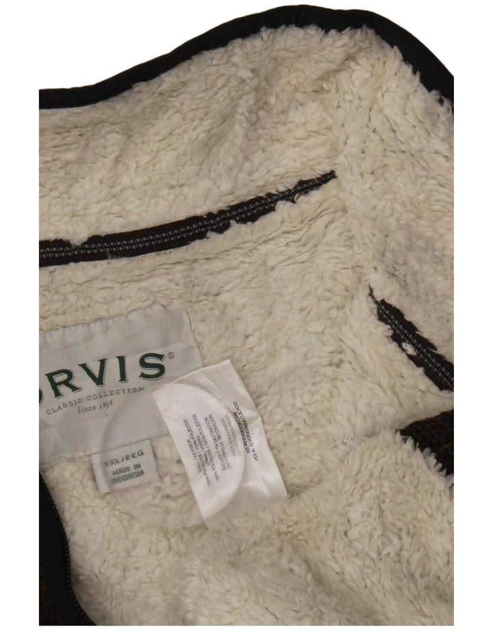 Мужской свитшот с воротником на молнии 1/4 Orvis, 2XL, коричневый полиэстер