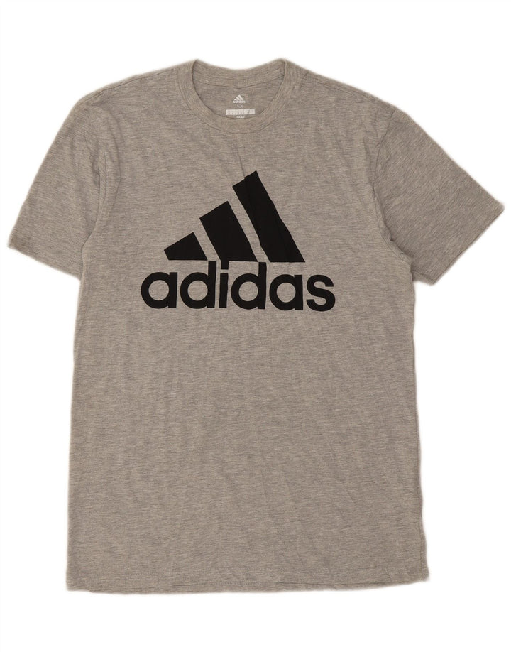 Adidas Мужская футболка с рисунком Верх среднего серого цвета из полиэстера с крапинками