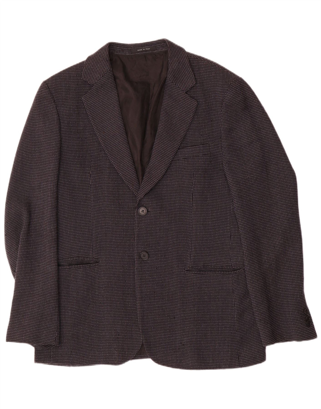 EMPORIO ARMANI Мужской пиджак на двух пуговицах IT 54 XL Серый в крапинку из шерсти