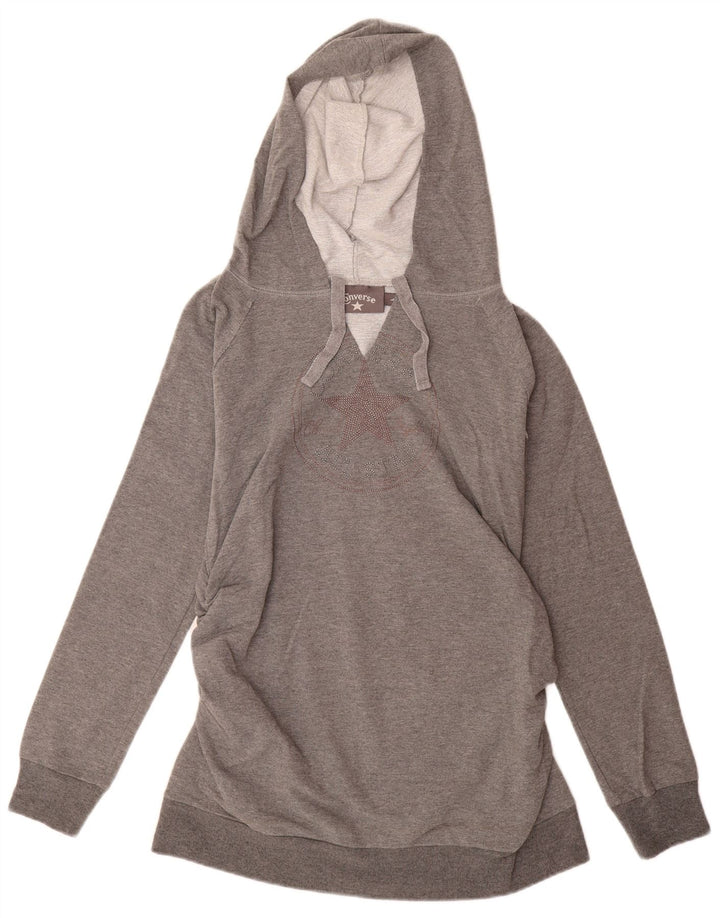 Женский джемпер с капюшоном CONVERSE UK 14, большой серый, хлопок