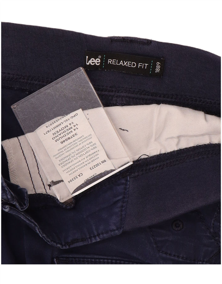 Женские капри свободного покроя Lee, США 14 XL, W36 L23, темно-синий, хлопок