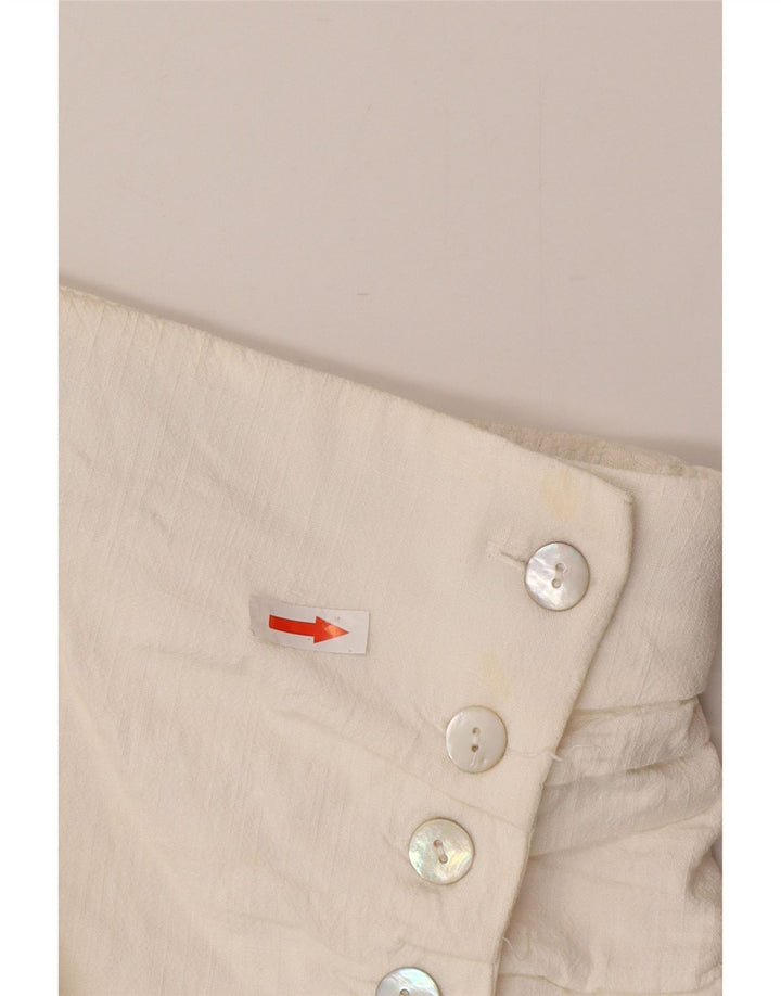Женская мини-юбка с запахом Zara, маленькая W26, белая