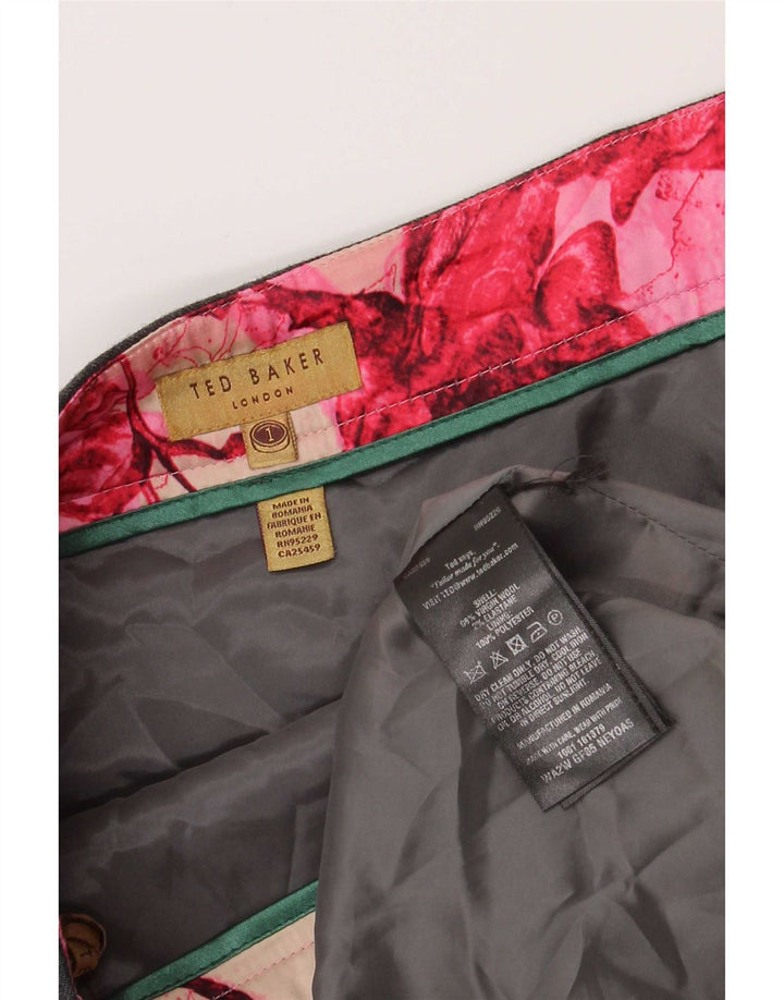 Женская юбка-карандаш Ted Baker, размер 1 XS W26, серая из натуральной шерсти