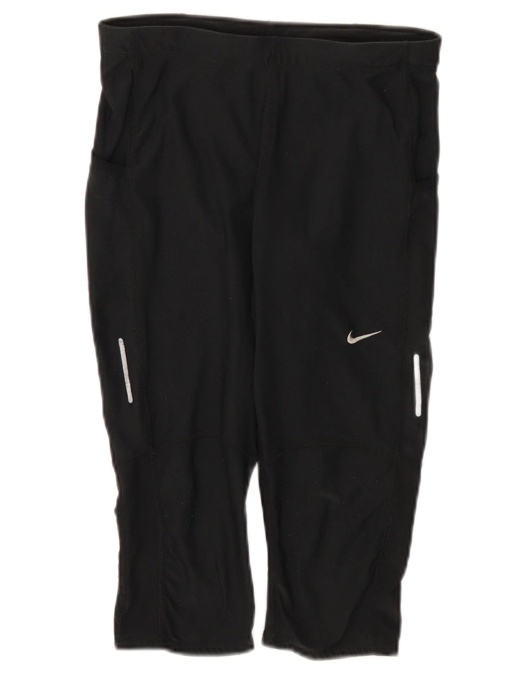 Женские леггинсы-капри Nike Dri Fit UK 12, средний черный, полиэстер