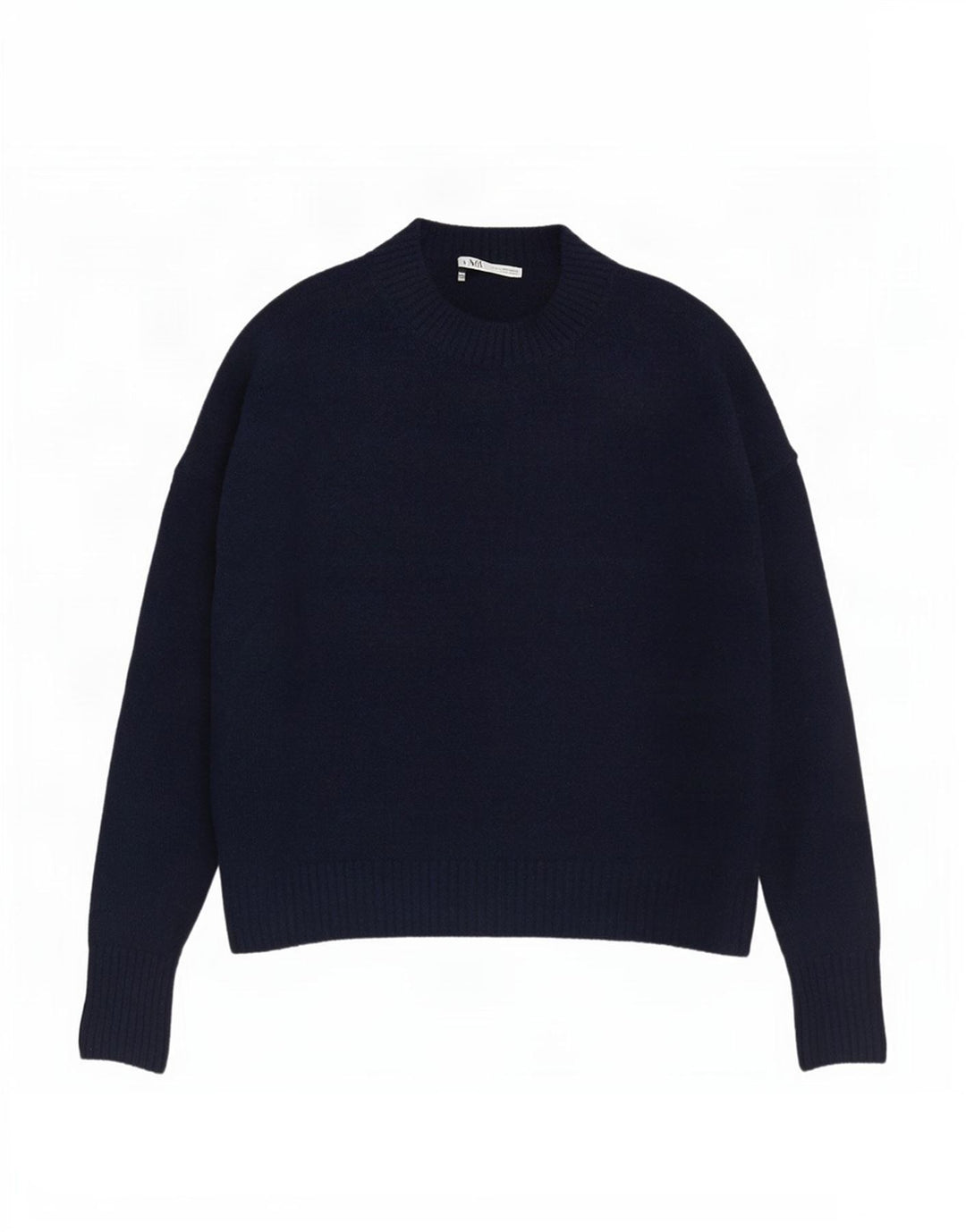 Женский свободный джемпер с круглым вырезом Zara UK 10, маленький темно-синий