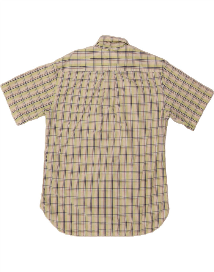 TOMMY HILFIGER Mens Short Sleeve Shirt Medium Green Check Cotton Vintage Tommy Hilfiger and Second-Hand Tommy Hilfiger from Messina Hembry 