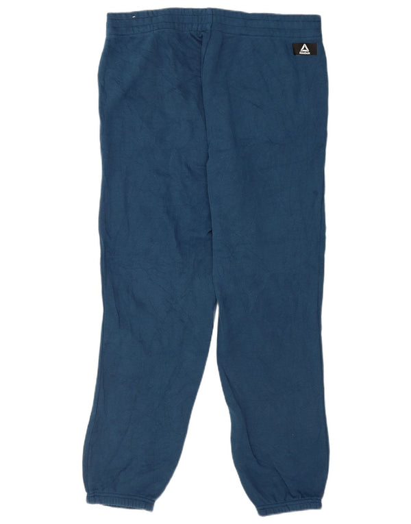 Женские спортивные брюки Reebok Joggers UK 14, темно-синие, хлопок, большие размеры