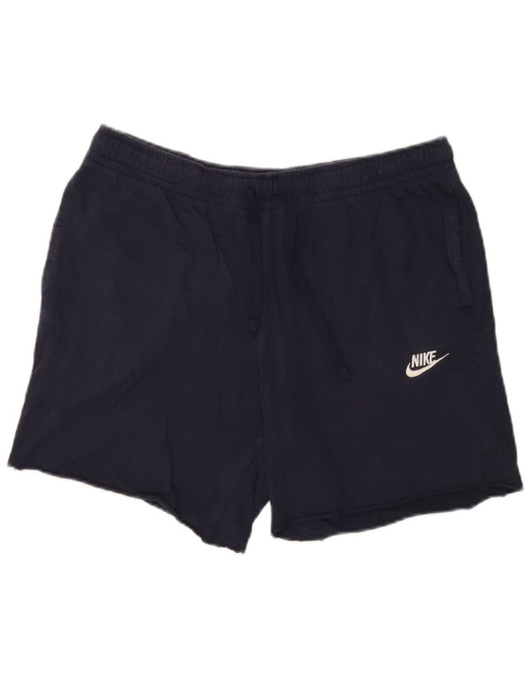 Мужские спортивные шорты Nike большого размера, темно-синие, хлопок
