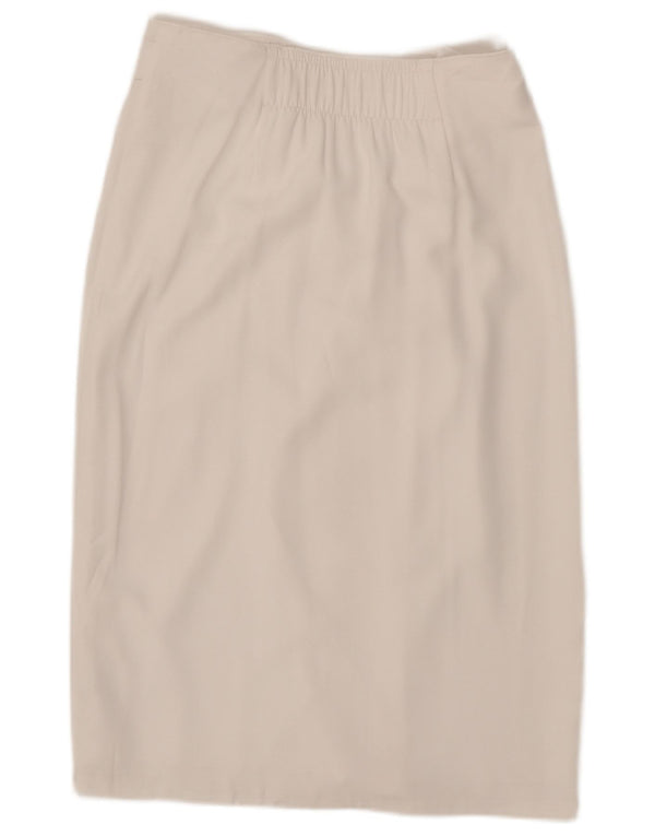 Женская прямая юбка MARKS & SPENCER UK 12 Medium W30, белый полиэстер