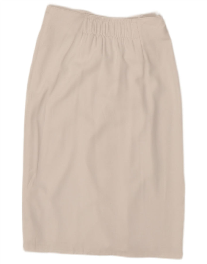 Женская прямая юбка MARKS & SPENCER UK 12 Medium W30, белый полиэстер