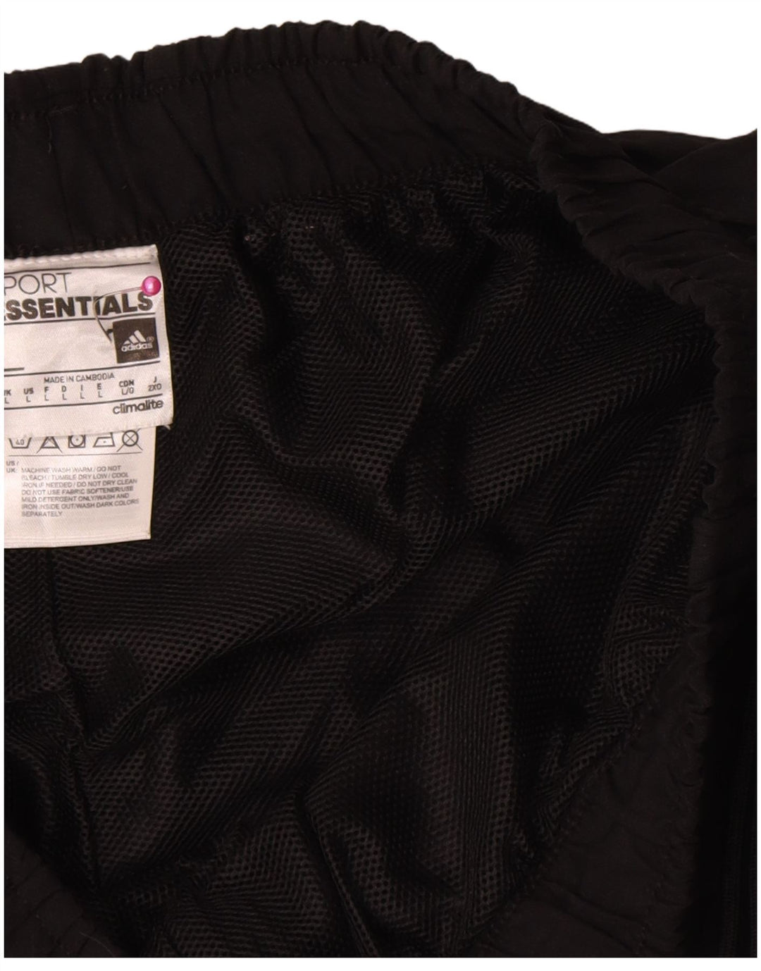 Мужские спортивные шорты Adidas Climalite, большие черные из полиэстера