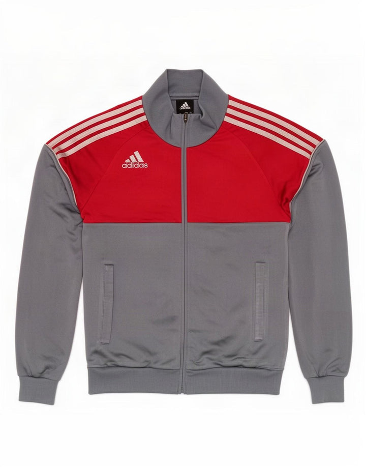 Спортивный костюм Adidas для мальчиков 13–14 лет Серый полиэстер с цветными блоками
