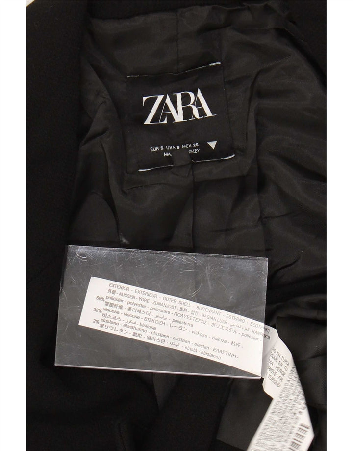 Женское двубортное болеро Zara UK 10, маленький черный полиэстер