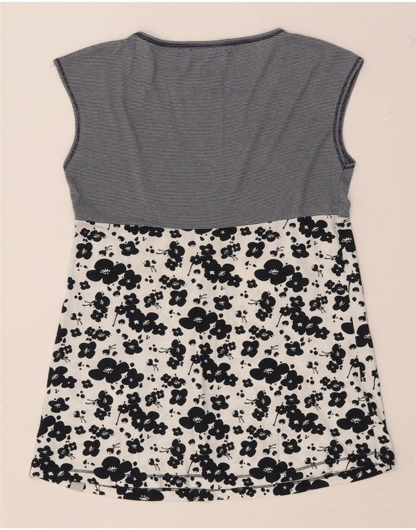 Женская блузка без рукавов CONVERSE UK 12, средний темно-синий с цветочным принтом, хлопок