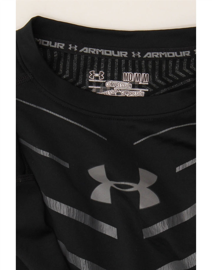 Мужской топ с длинным рукавом Under Armour, средний черный в полоску