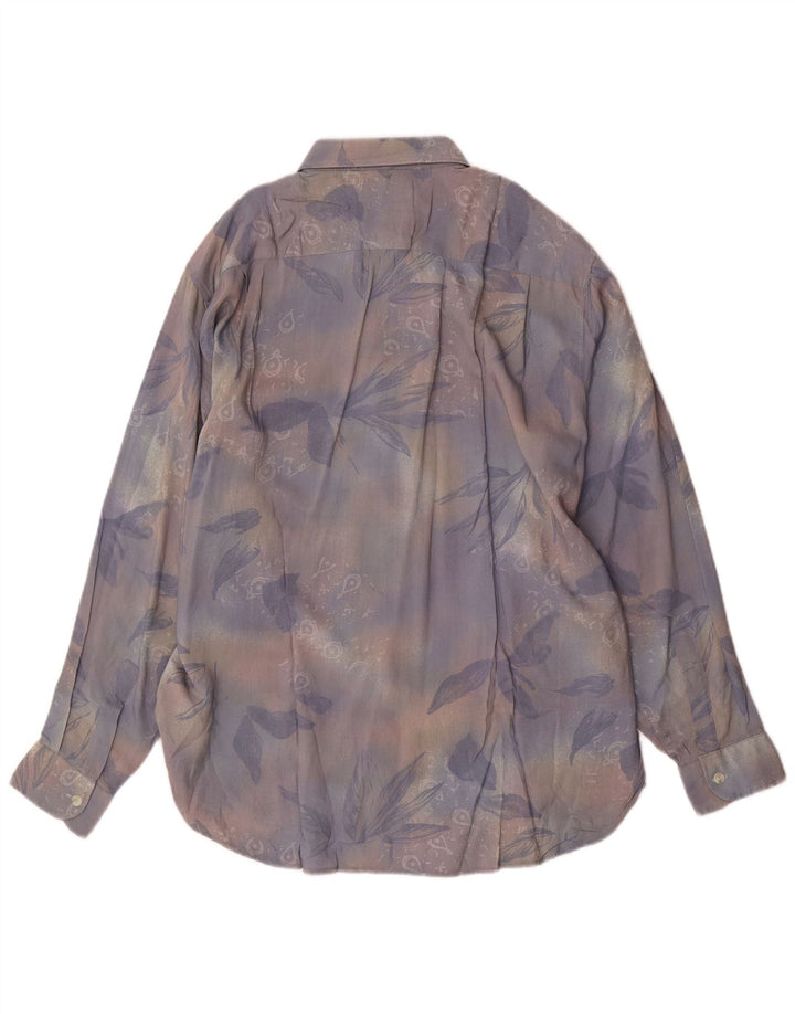 Мужская рубашка VINTAGE, большая разноцветная вискоза с цветочным принтом