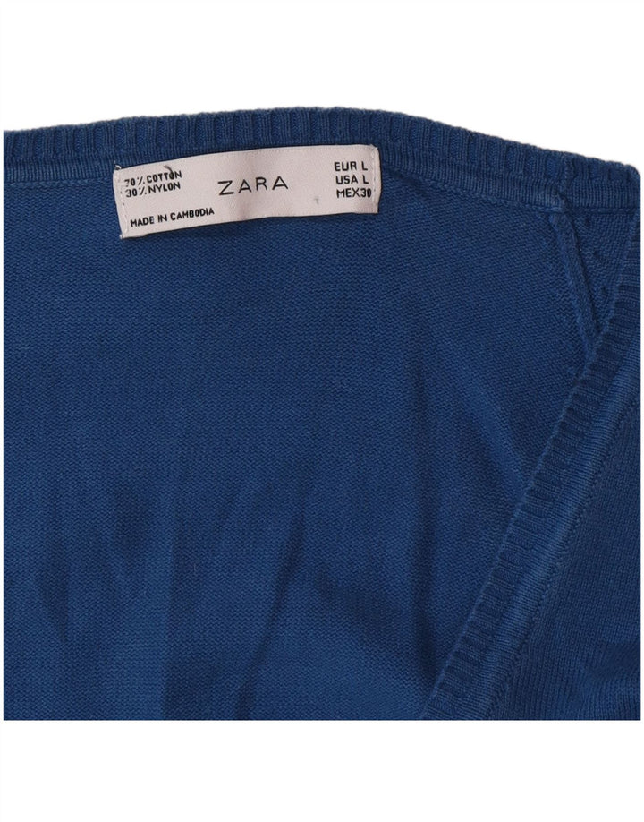 Женский кардиган Zara UK 14, большой синий