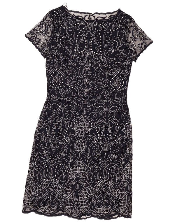 Женское платье-футляр с короткими рукавами PHASE EIGHT, UK 10, маленькое темно-синее с цветочным принтом
