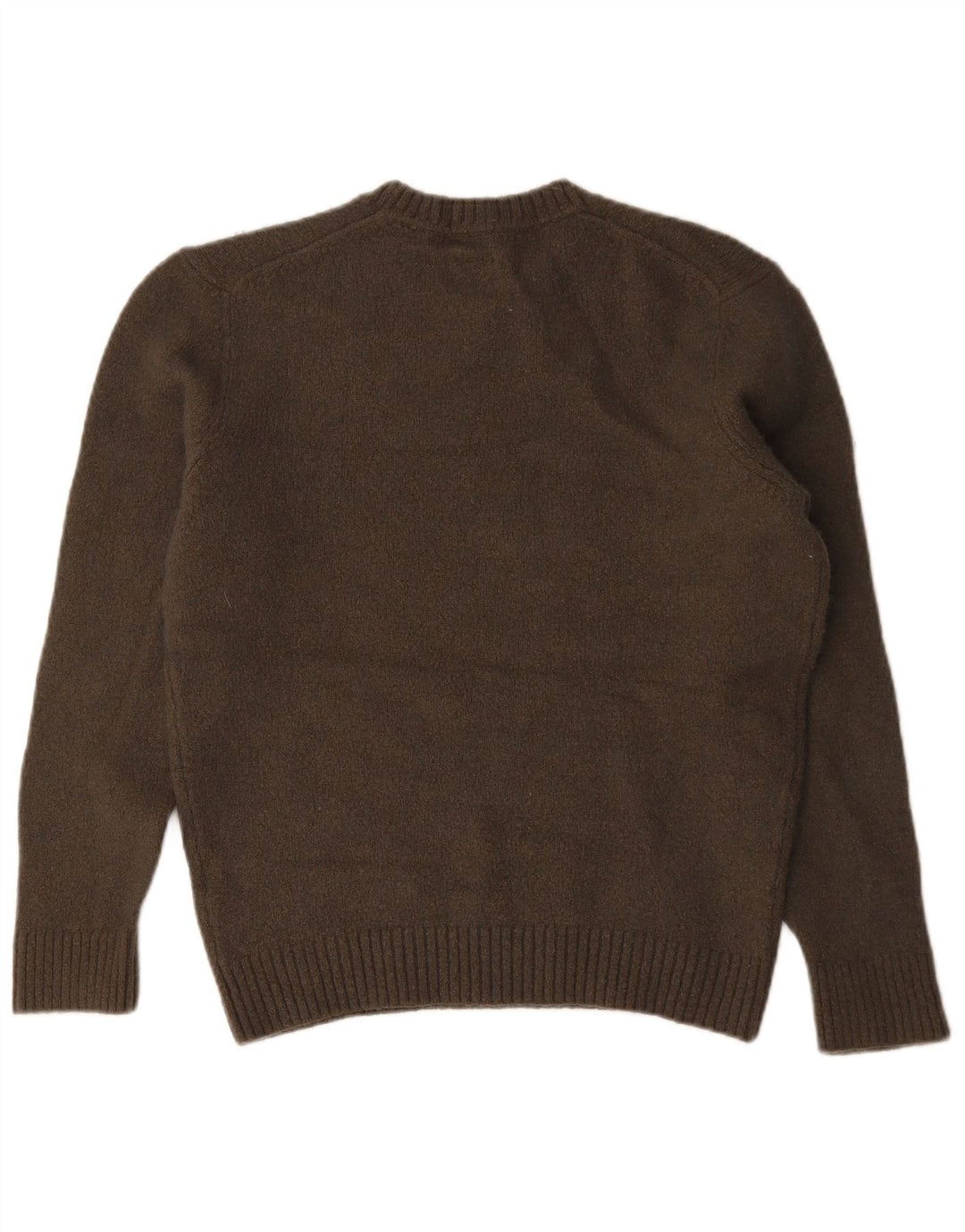 Женский джемпер с круглым вырезом Massimo Dutti, Великобритания 16, большой, коричневый, шерсть