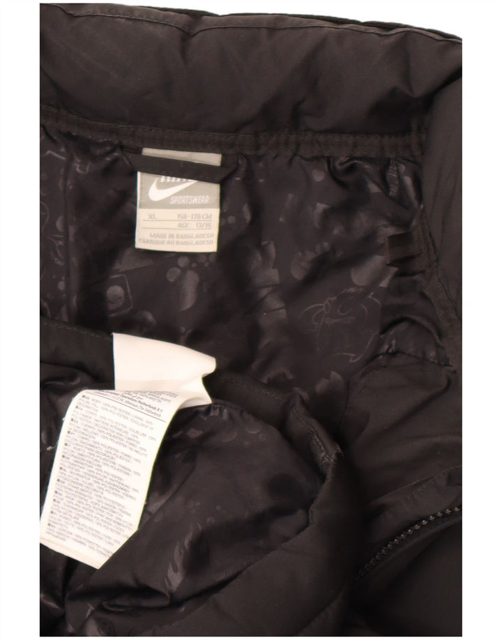 Утепленная куртка с капюшоном Nike для мальчиков 13–14 лет XL, черный полиэстер