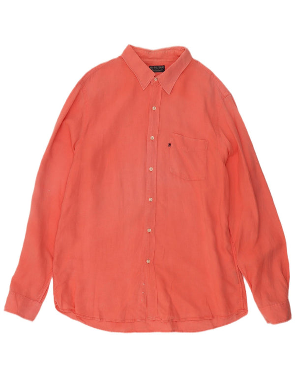 Ralph Lauren Mens Shirt XL Orange Linen