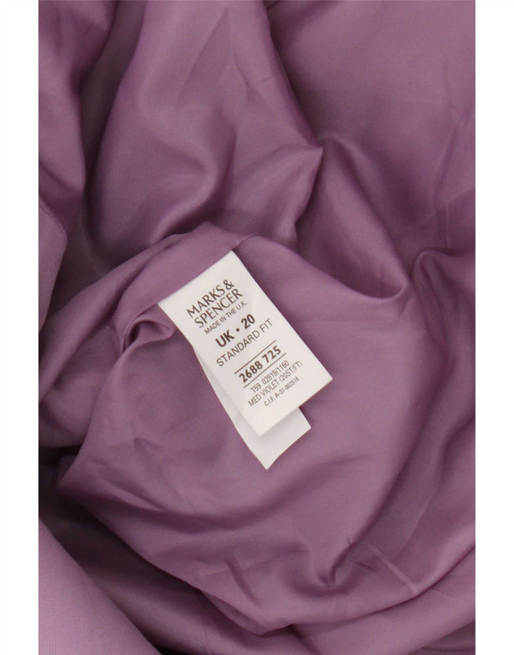 Женский стандартный пиджак с 2 пуговицами Marks & Spencer UK 20 2XL, сиреневый