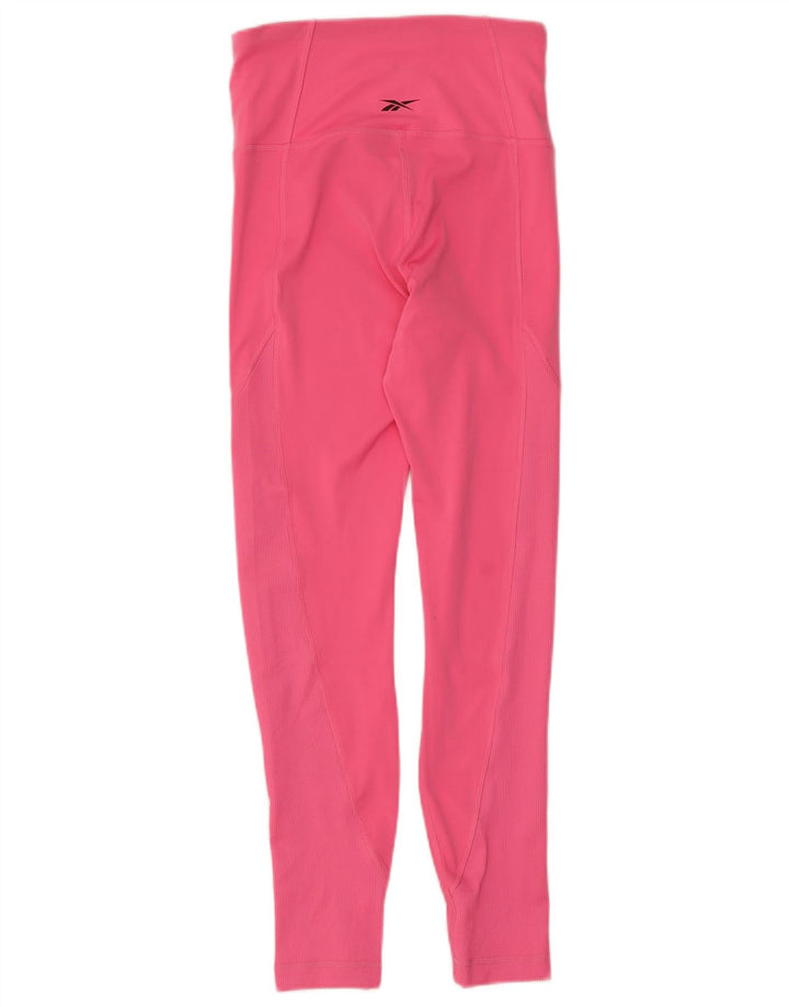 Женские леггинсы Reebok UK 8/10, маленькие розовые, полиэстер