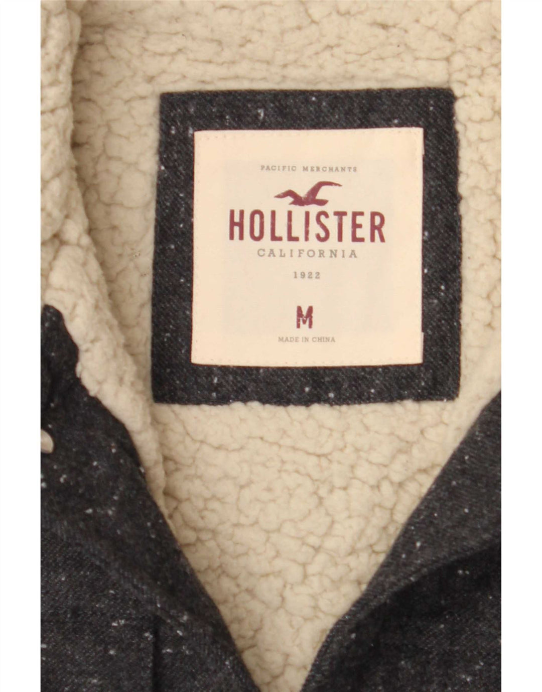 Мужская куртка шерпа Hollister UK 38 средний серый полиэстер