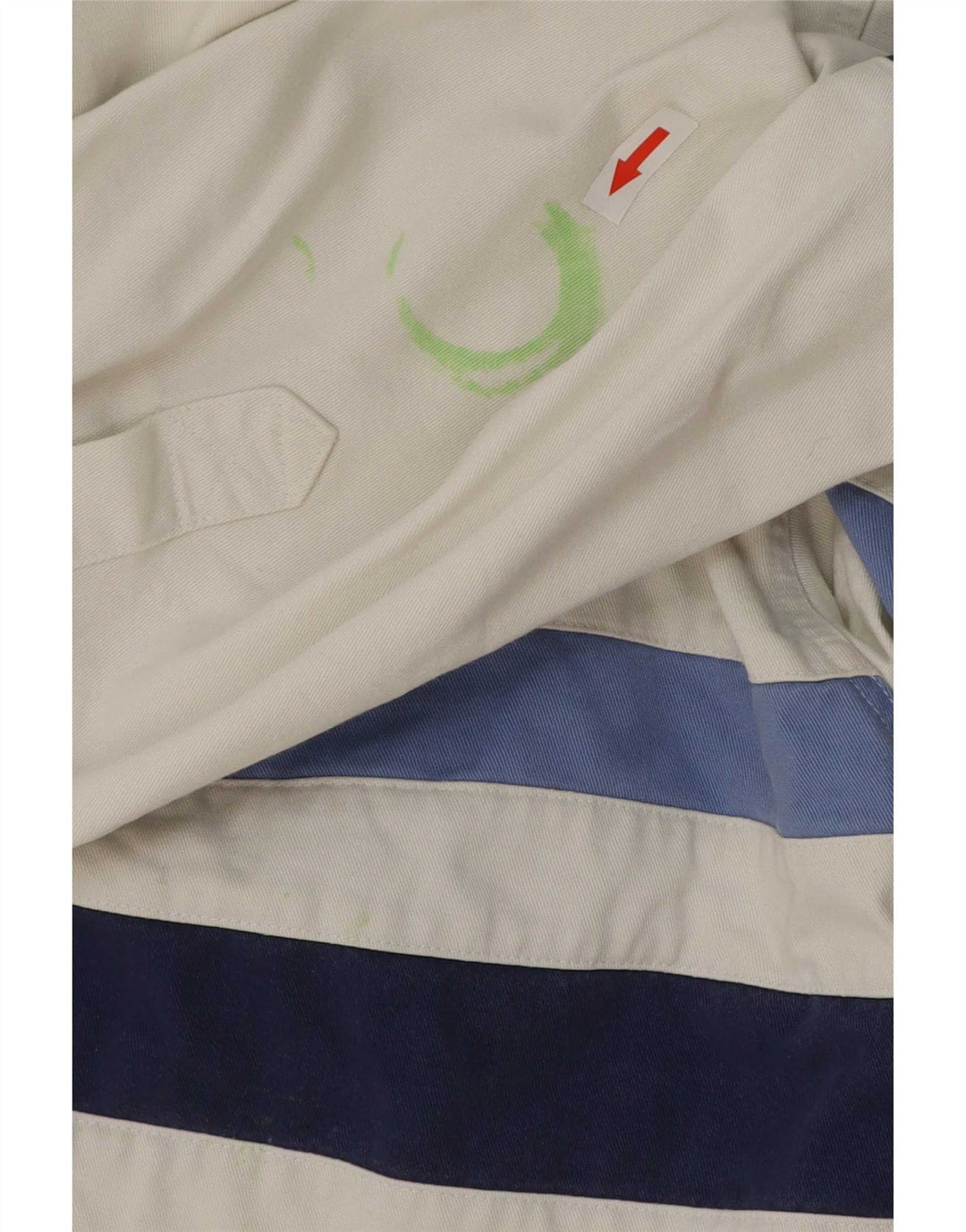 Crew Clothing Мужская пуловерная рубашка из хлопка среднего размера в белую полоску