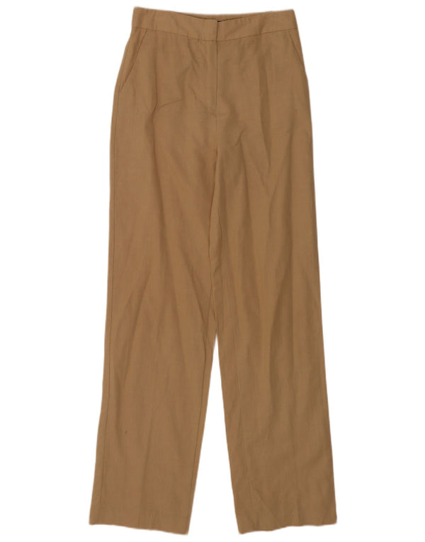 Женские прямые брюки чинос с завышенной талией Zara XS W24 L31, бежевые
