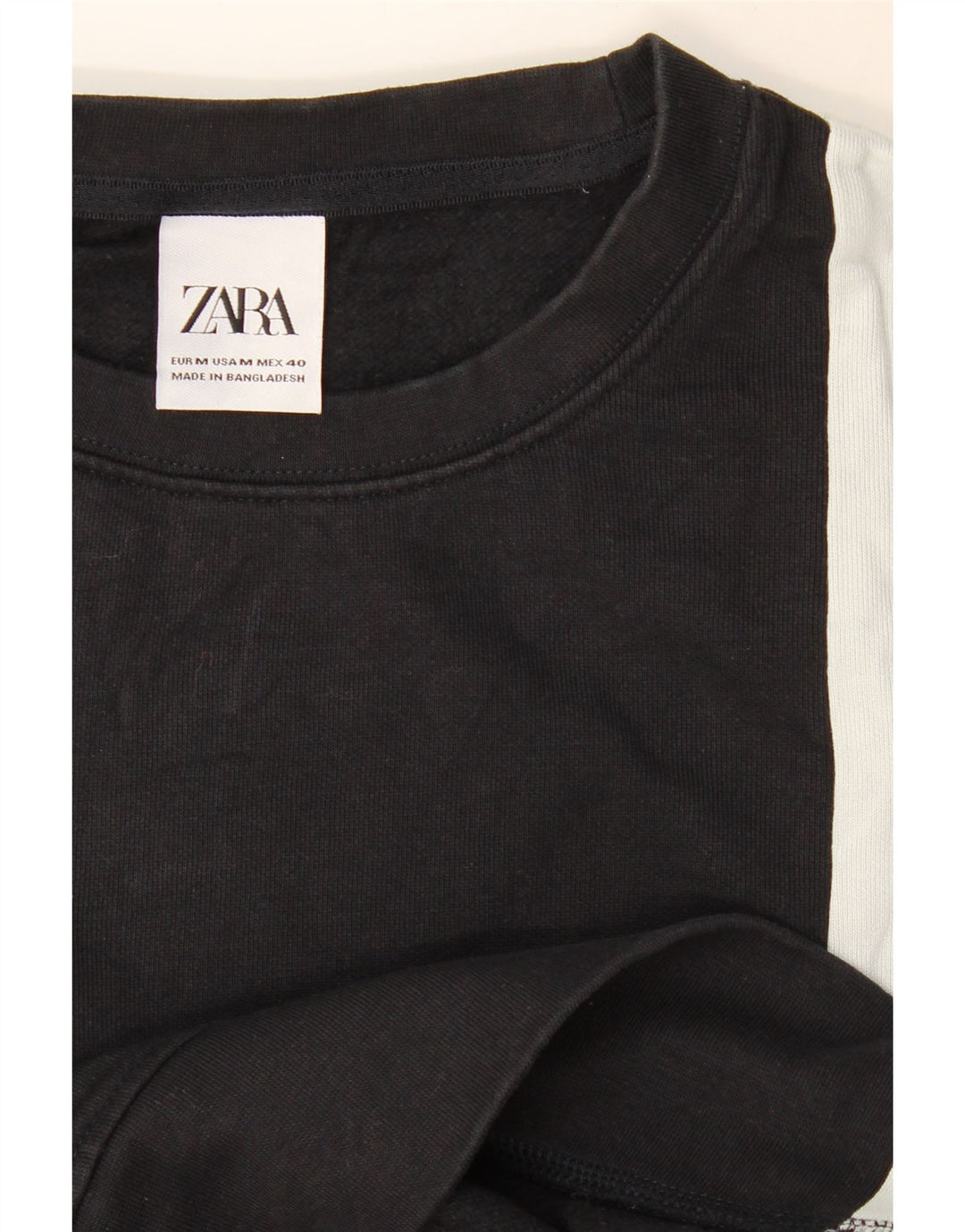Мужской свитшот Zara, средний черный, цветной блок