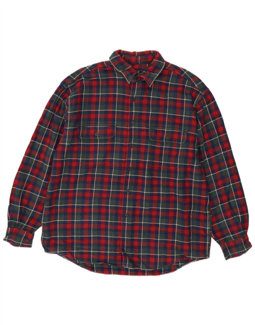 Мужская фланелевая рубашка EDDIE BAUER, большая разноцветная клетка, хлопок