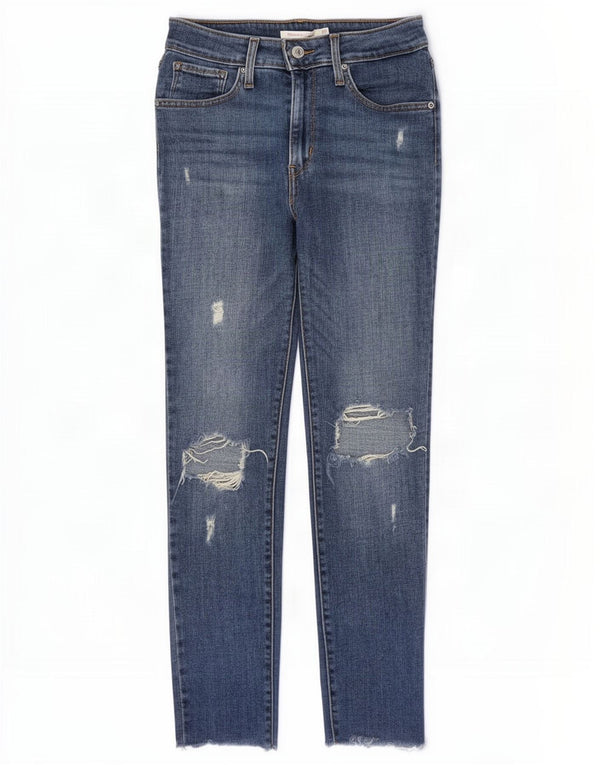 Женские джинсы скинни Levi's 721 W27 L26 синие, хлопок
