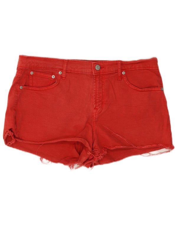 Женские джинсовые шорты Gap W30, хлопковый средний красный цвет