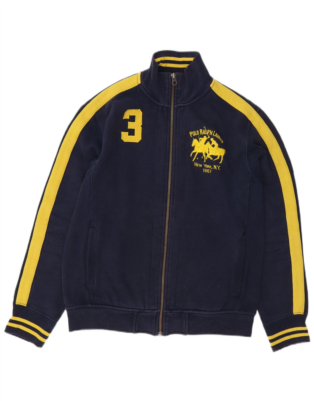 Мужской спортивный костюм Polo Ralph Lauren, верхняя куртка, средний темно-синий, с цветными блоками