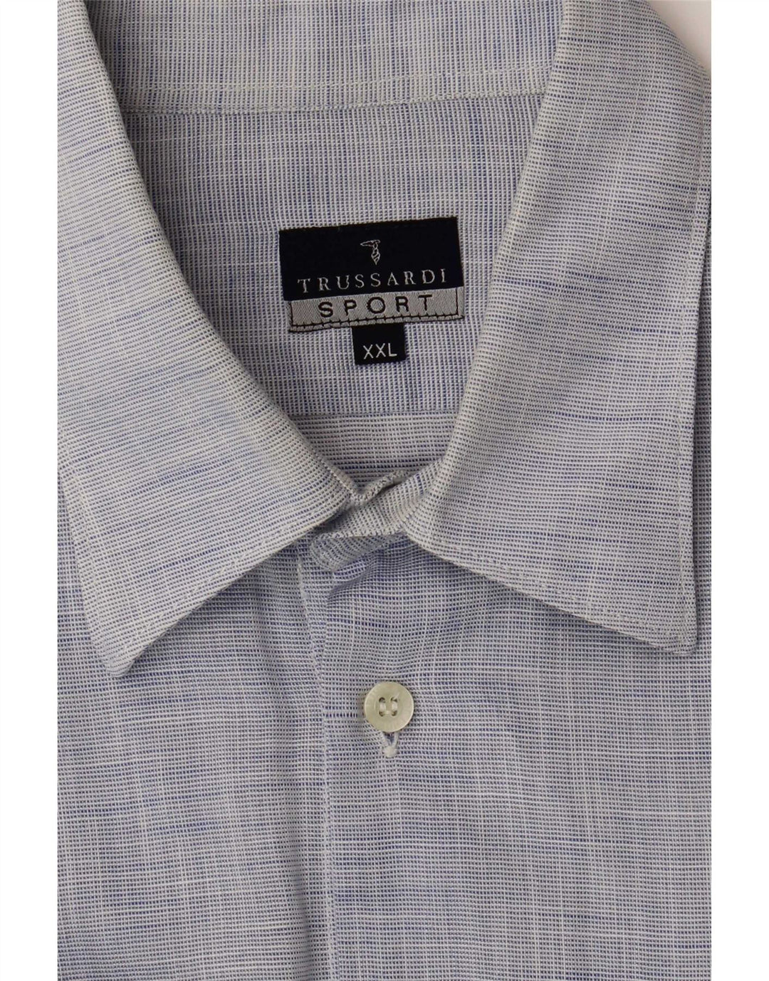 Мужская рубашка Trussardi 2XL, синяя хлопковая крапинка