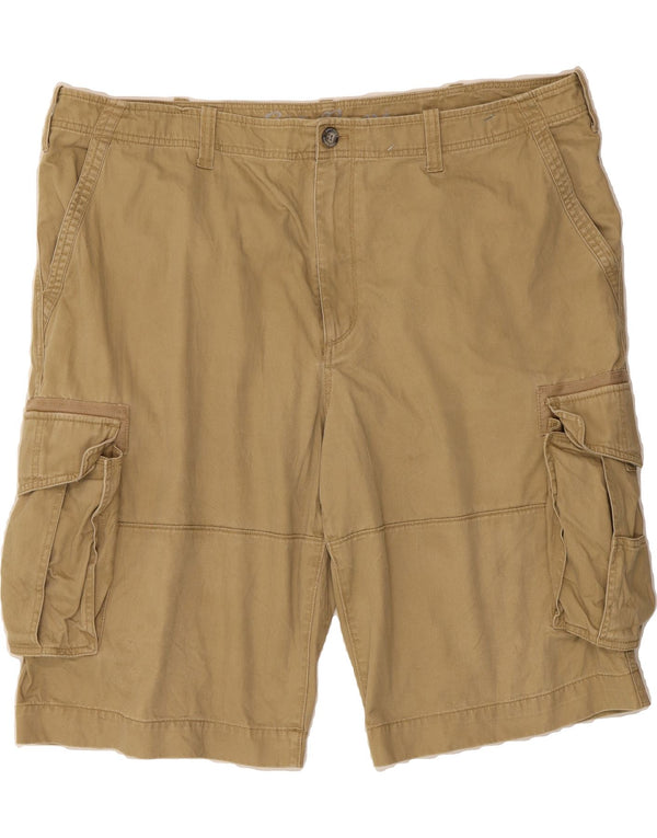 EDDIE BAUER Mens Cargo Shorts W46 3XL Beige Cotton