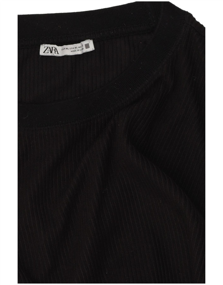 Женский топ Zara с длинным рукавом UK 18 XL, черный