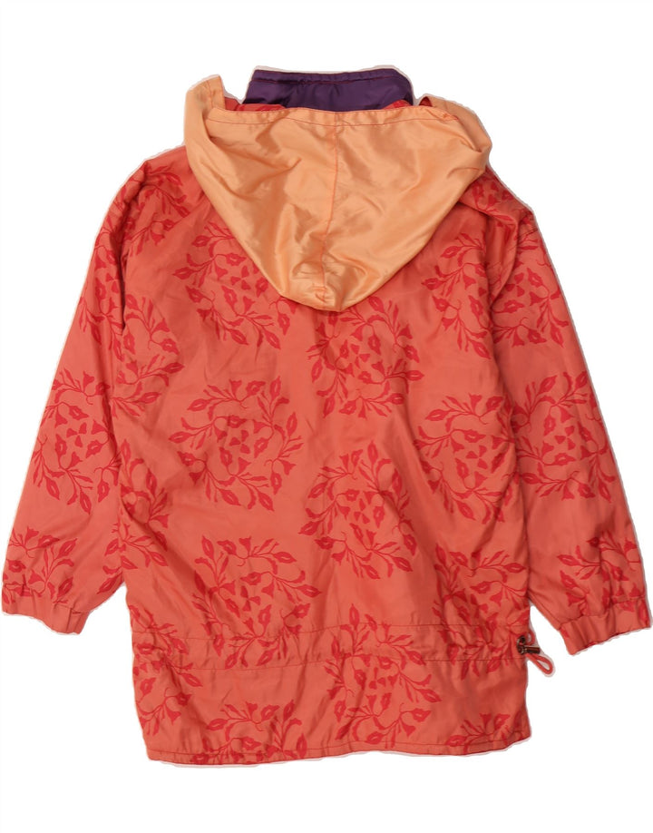 C&A Womens Oversized Hooded Windbreaker Jacket EU 40 Medium Red Floral Vintage C&A and Second-Hand C&A from Messina Hembry 