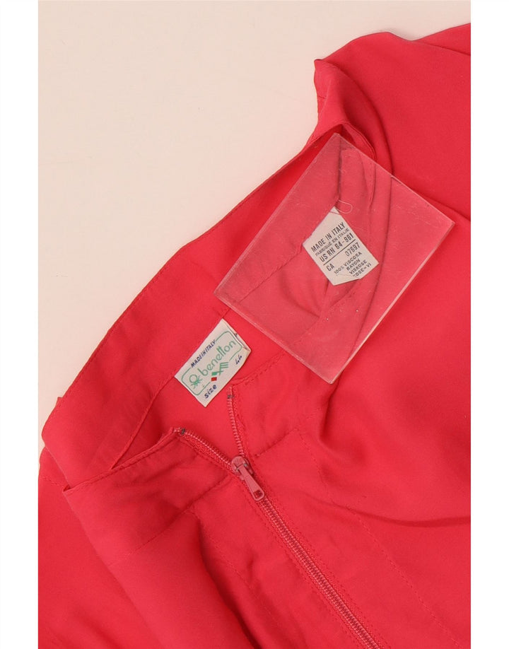 Женская укороченная блузка оверсайз Benetton Top IT 44 Средний розовый из вискозы