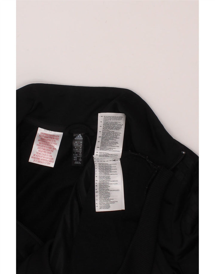 ADIDAS Boys Tracksuit Top Jacket 11-12 Years Black Polyester Vintage Adidas and Second-Hand Adidas from Messina Hembry 