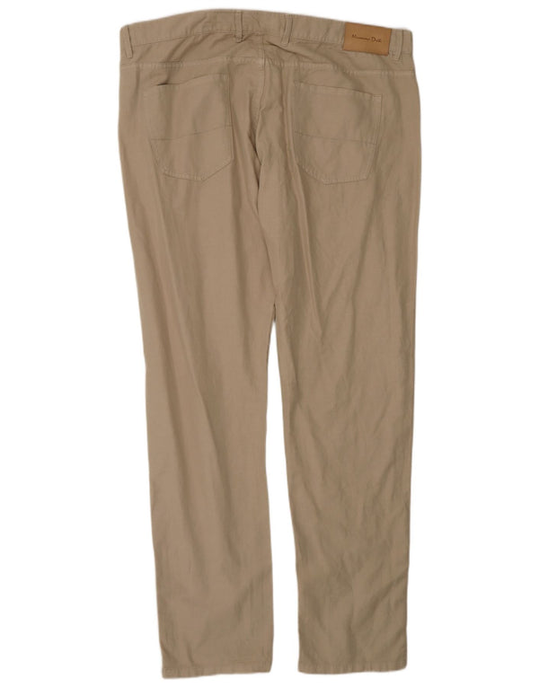 Мужские прямые повседневные брюки Massimo Dutti EU 50 2XL W40 L34 бежевые