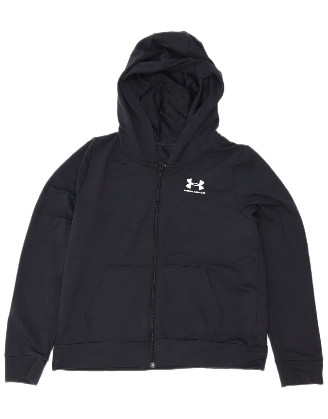 Свитер с капюшоном на молнии для мальчиков Under Armour, 11–12 лет, большой черный полиэстер