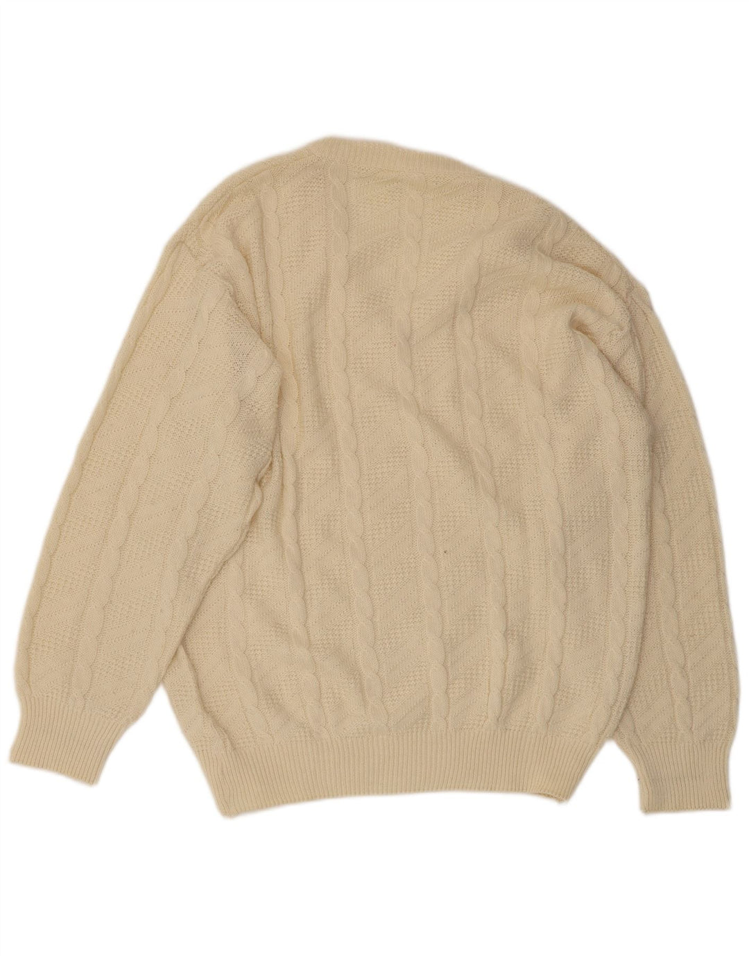 VINTAGE Мужской джемпер с v-образным вырезом IT 54 XL Бежевый