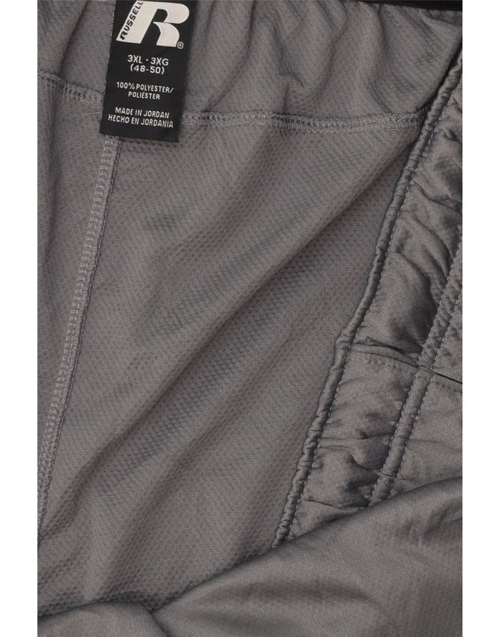 Мужские спортивные шорты RUSSELL ATHLETIC 3XL, серые, полиэстер с цветными блоками